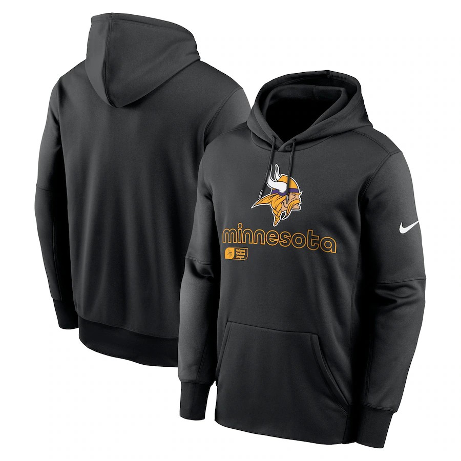 Men Minnesota Vikings black NFL 2024 hoodie